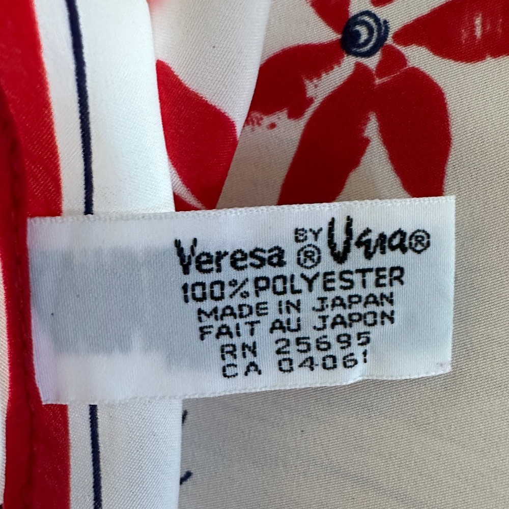 Veresa by Vera Scarf Red Blue White Vera Neuman Scarf - Picture 5 of 11